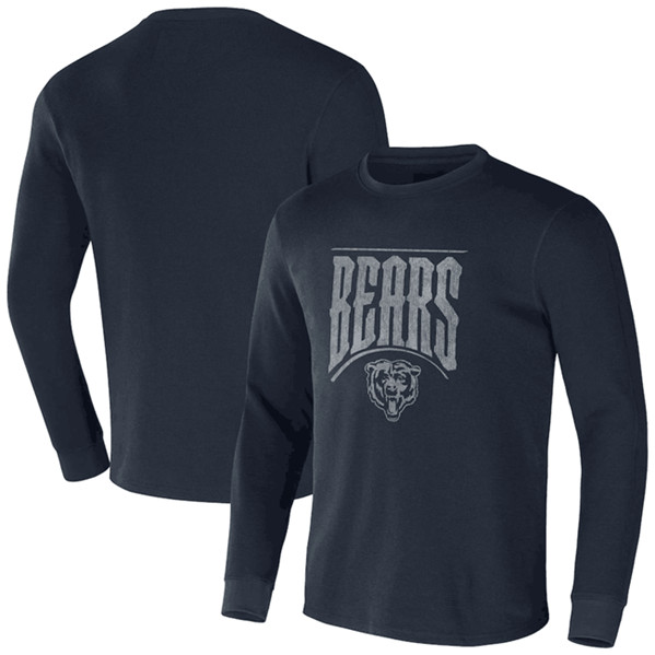 Men's Chicago Bears X Darius Rucker Collection Navy Long Sleeve Thermal T-Shirt